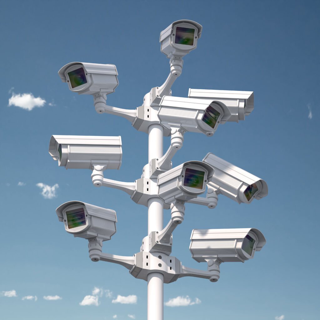 Vijay Electronics and Services - CCTV security cameras on the pole. Safety